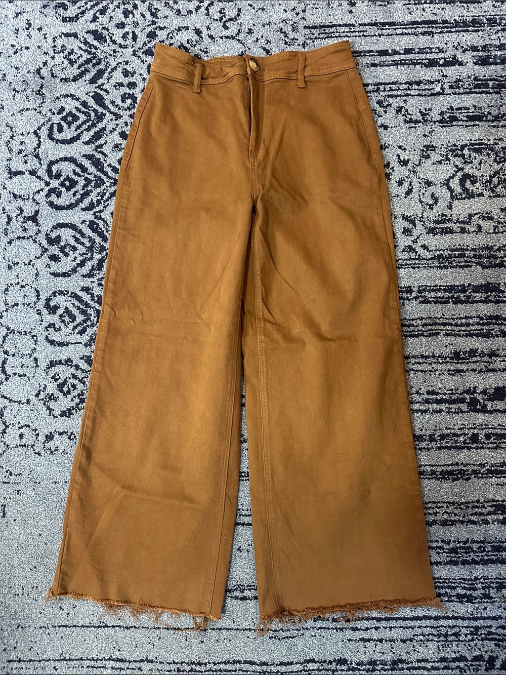 OAT Women’s Wide-Leg Cotton Pants in Brown size 29